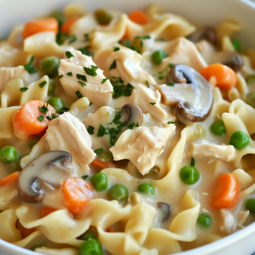 Creamy Chicken Pot Pie Noodles