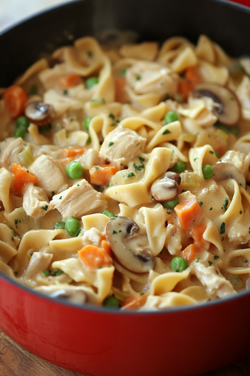 Creamy Chicken Pot Pie Noodles