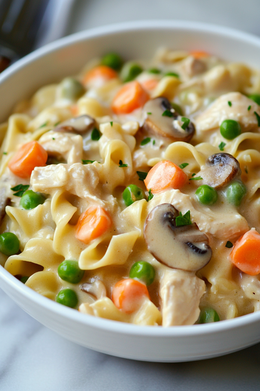 Creamy Chicken Pot Pie Noodles