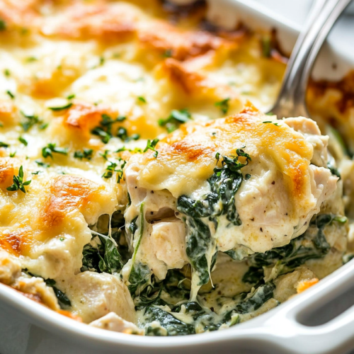 Creamy Chicken and Spinach Casserole