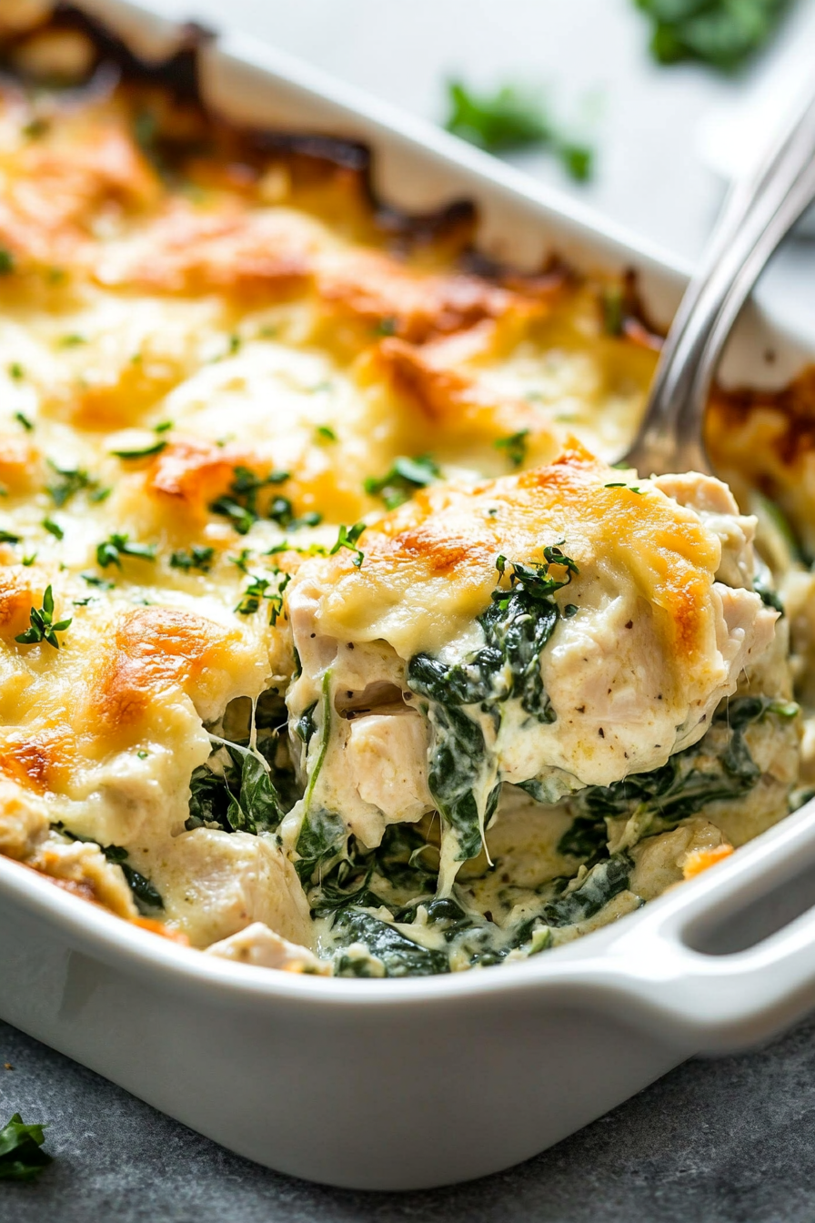 Creamy Chicken and Spinach Casserole