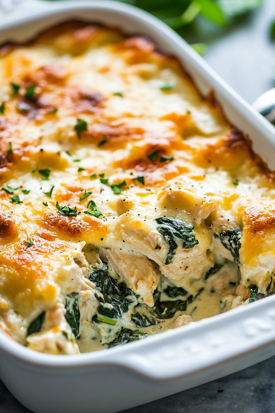 Creamy Chicken and Spinach Casserole