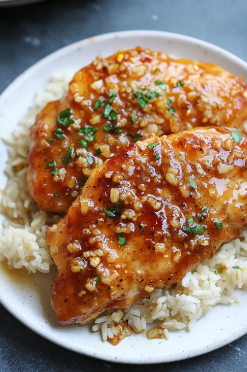 Honey Garlic Chicken Breasts - That Oven Feelin