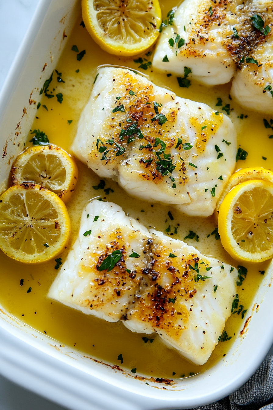 Lemon Butter Baked Cod