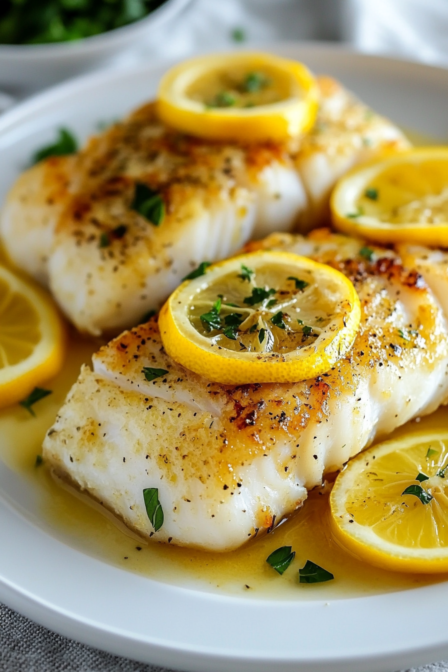 Lemon Butter Baked Cod