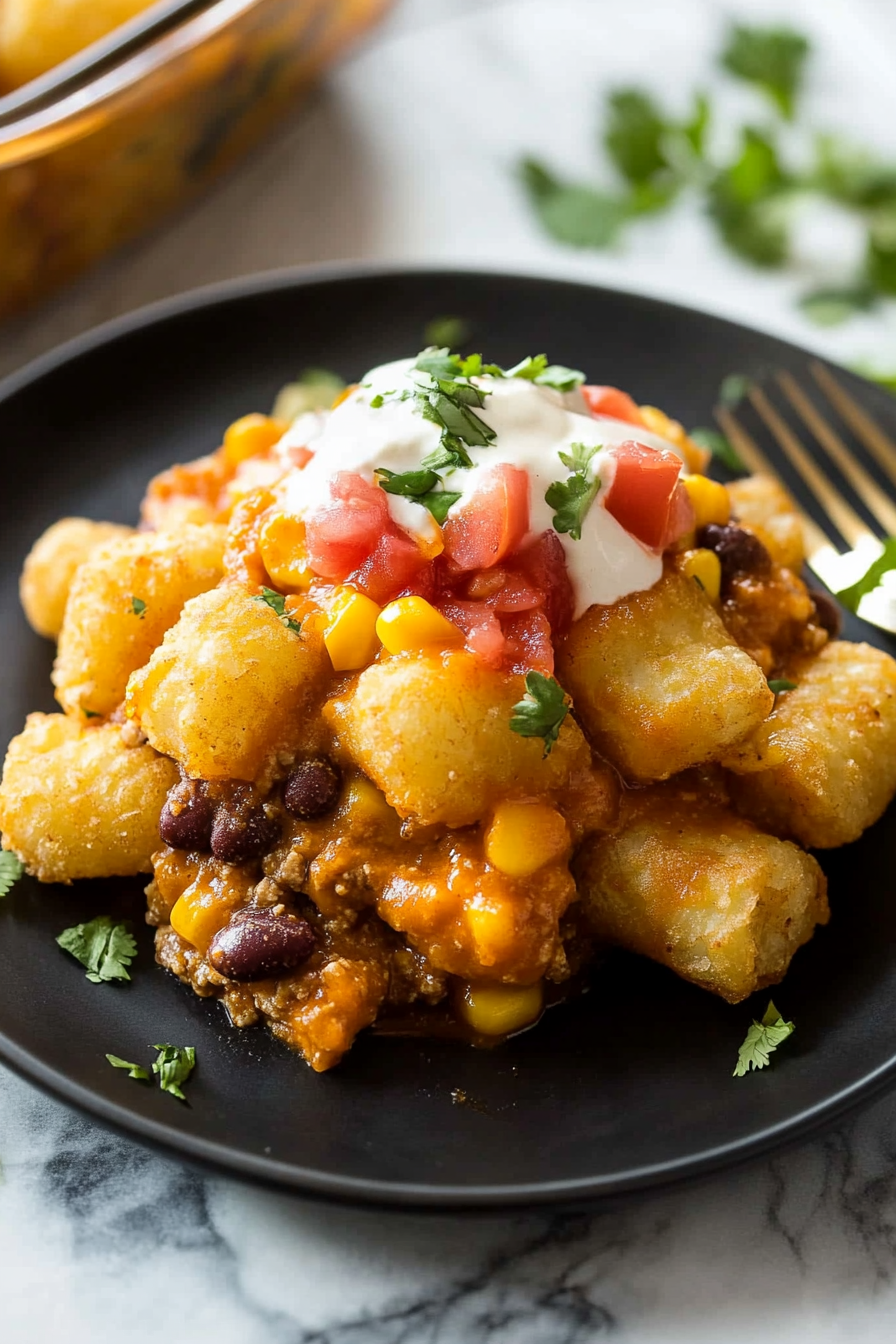 Mexican Tater Tot Casserole