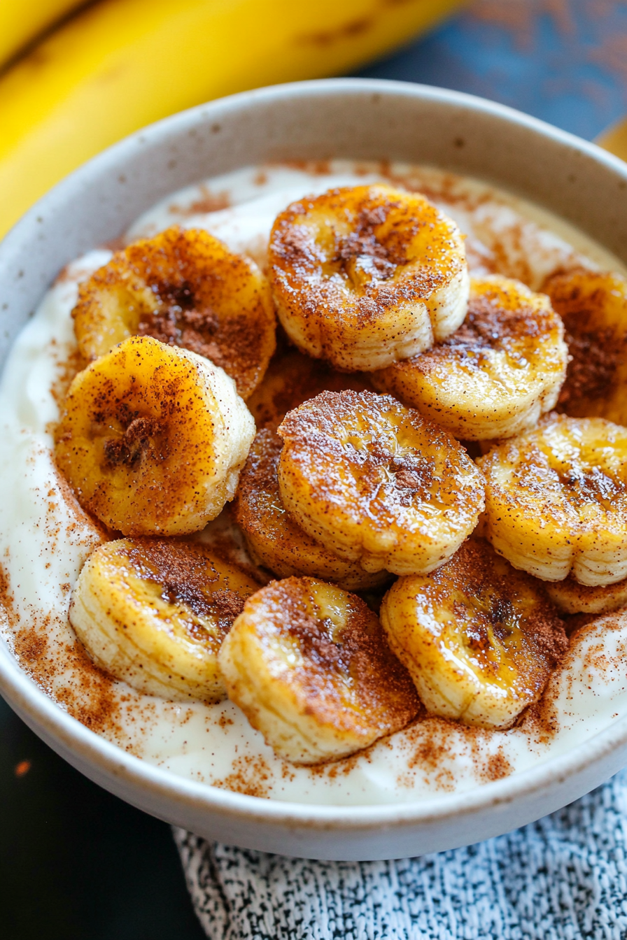 Pan Fried Cinnamon Bananas