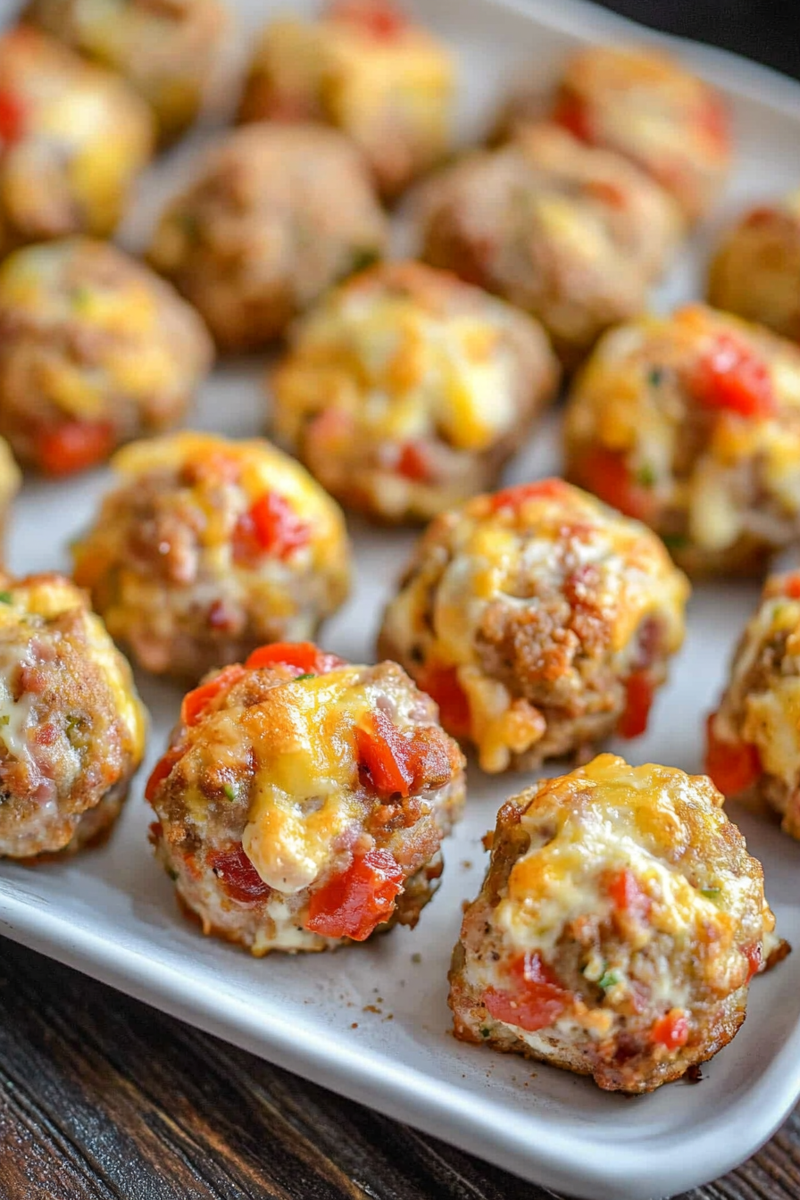 Rotel Cream Cheese Sausage Balls