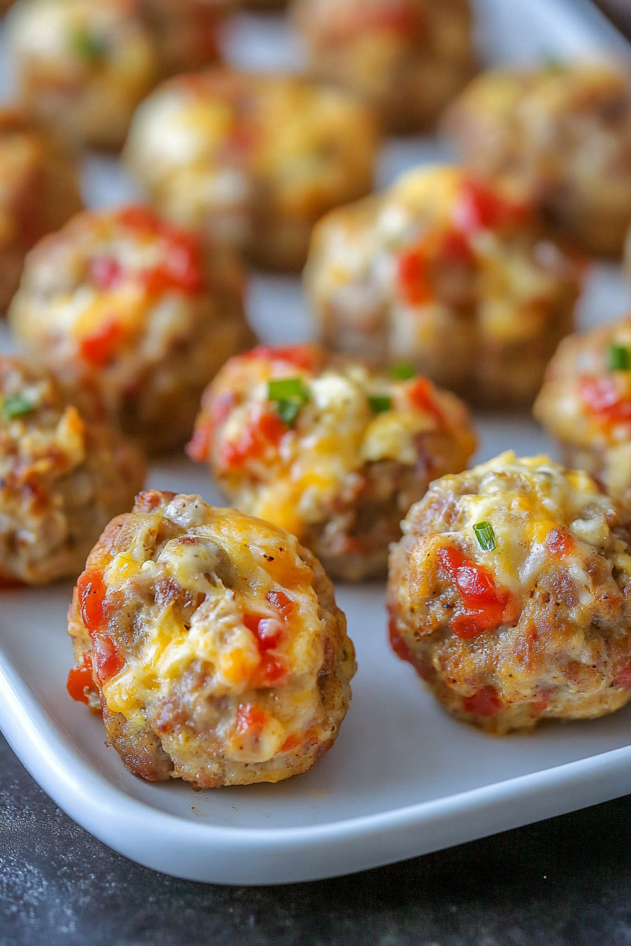 Rotel Cream Cheese Sausage Balls