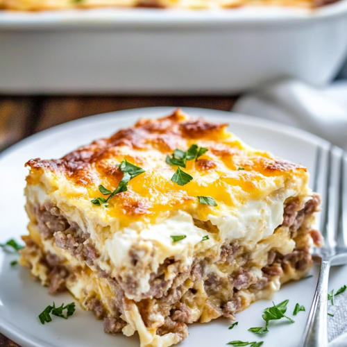 Sausage Hashbrown Breakfast Casserole