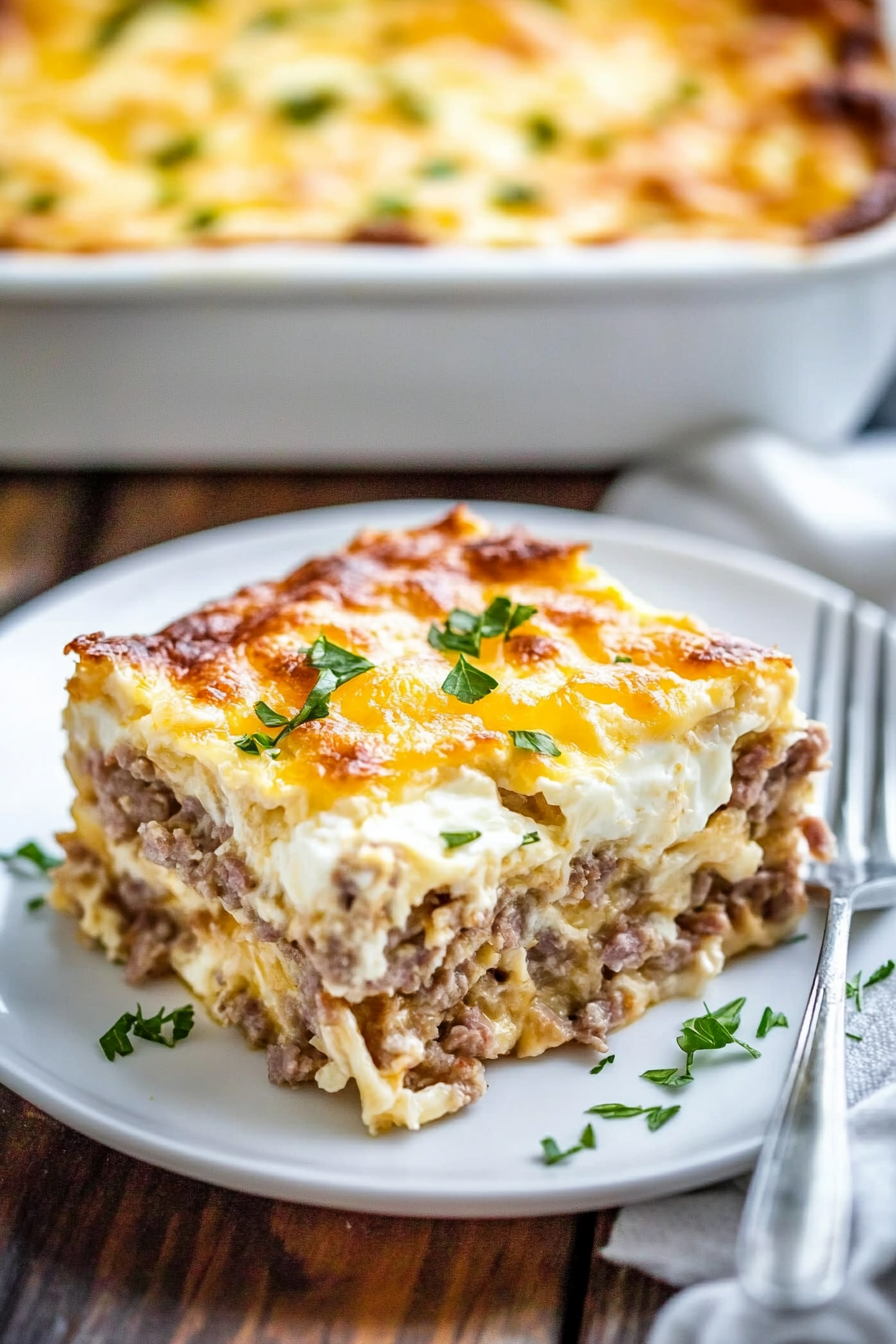 Sausage Hashbrown Breakfast Casserole