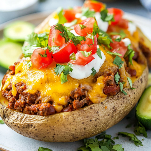 Taco Stuffed Baked Potatoes