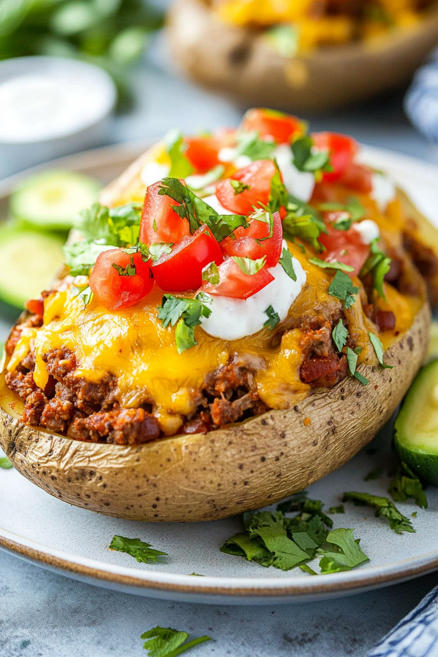 Taco Stuffed Baked Potatoes