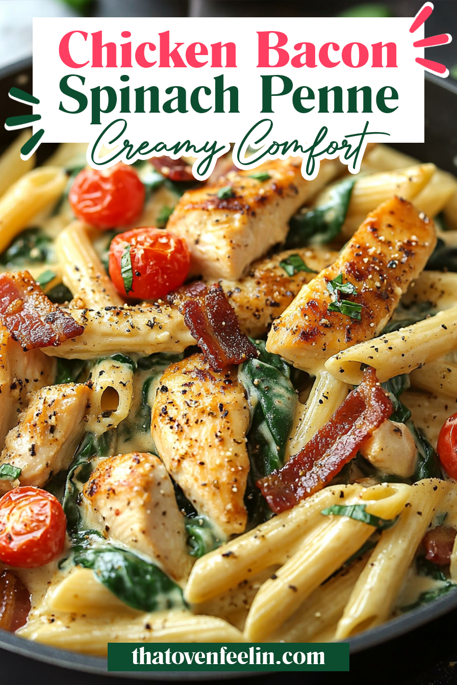 Chicken Bacon Spinach Penne