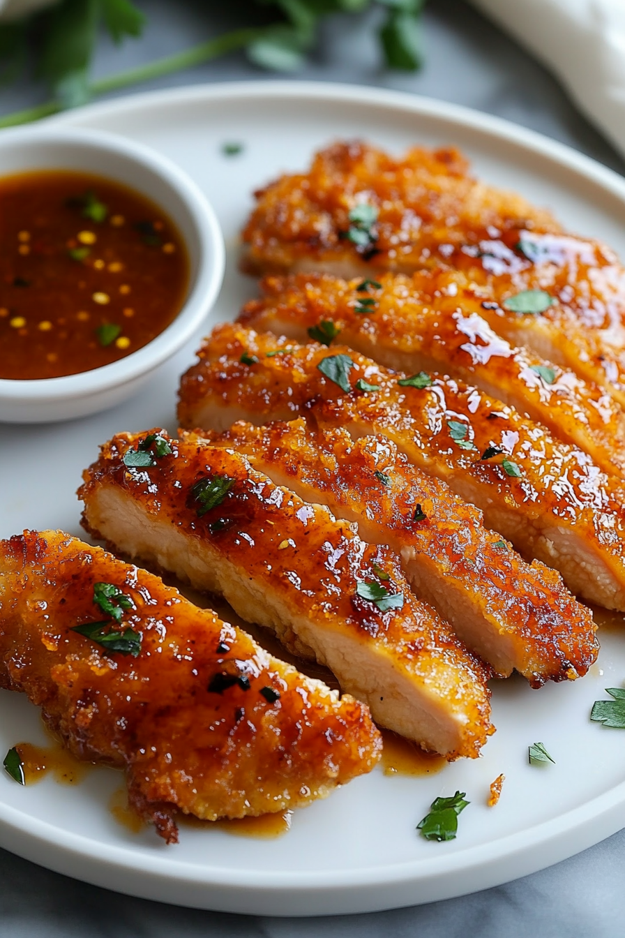 Crispy Baked Hot Honey Chicken