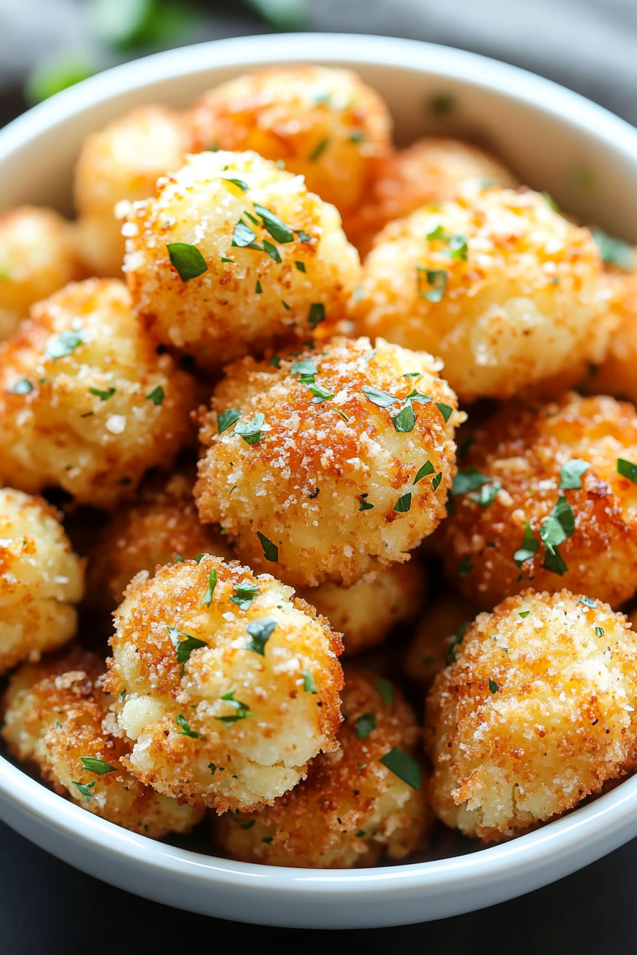 Crispy Parmesan Cauliflower Bites