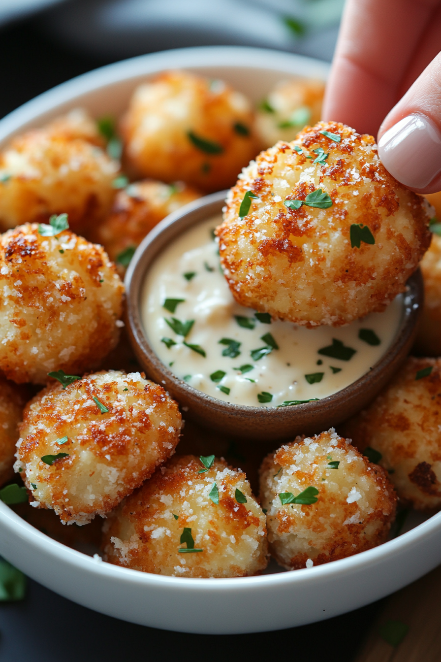 Crispy Parmesan Cauliflower Bites