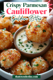 Crispy Parmesan Cauliflower Bites