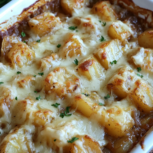 French Onion Potato Bake