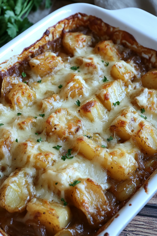 French Onion Potato Bake