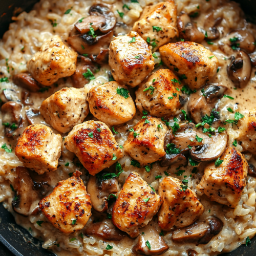 One Pot Chicken & Mushroom Rice