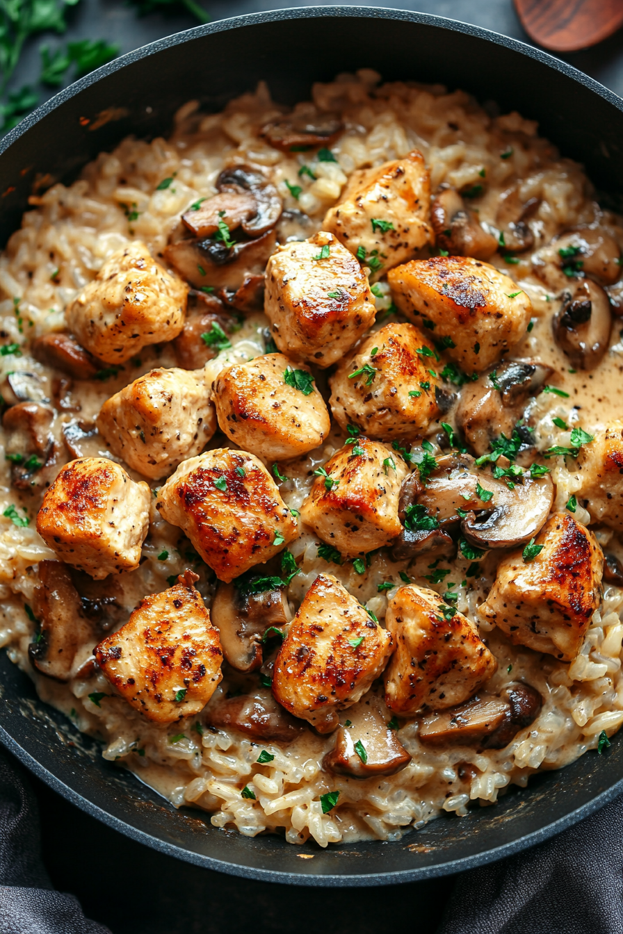 One Pot Chicken & Mushroom Rice