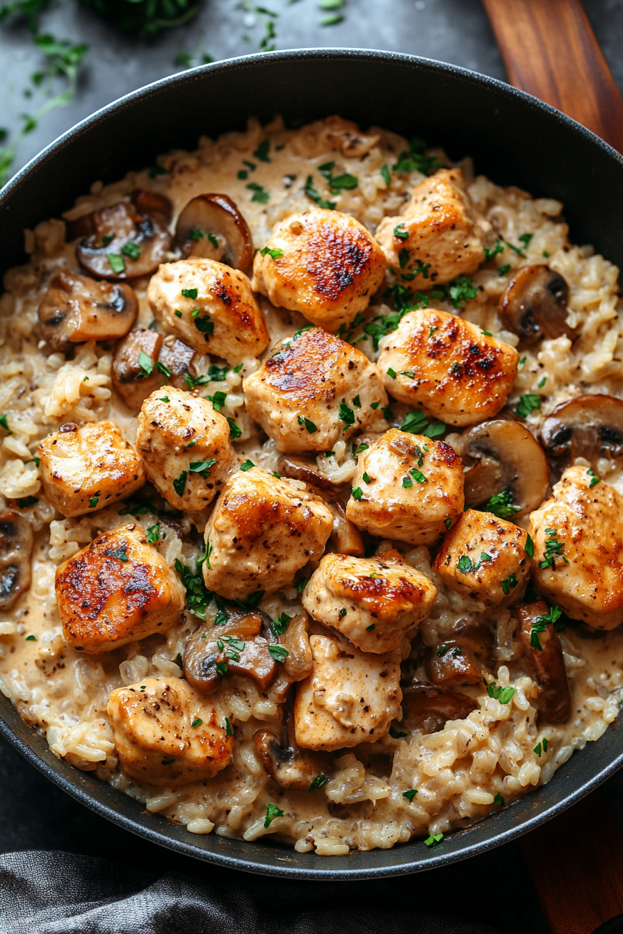 One Pot Chicken & Mushroom Rice