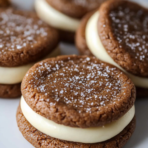 Ginger Molasses Cookies with Eggnog Buttercream