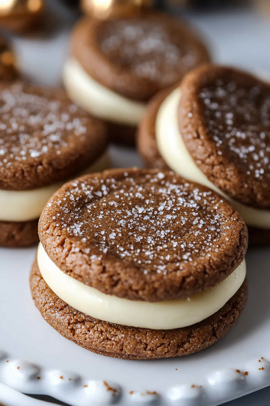 Ginger Molasses Cookies with Eggnog Buttercream