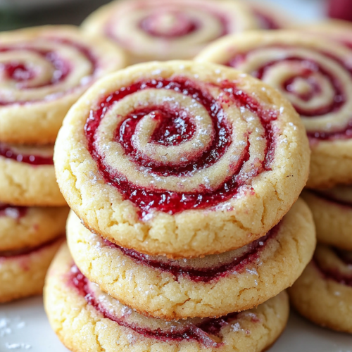 Raspberry Swirl Cookies