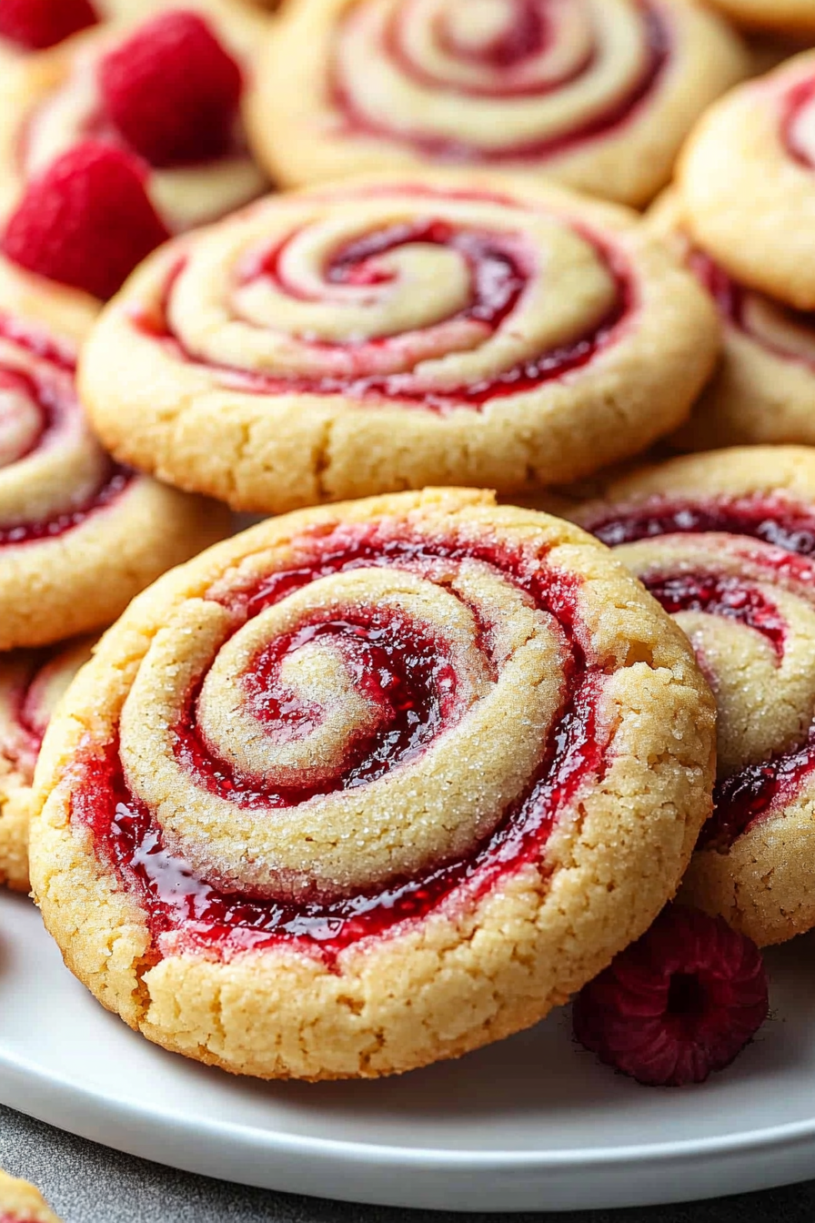 Raspberry Swirl Cookies