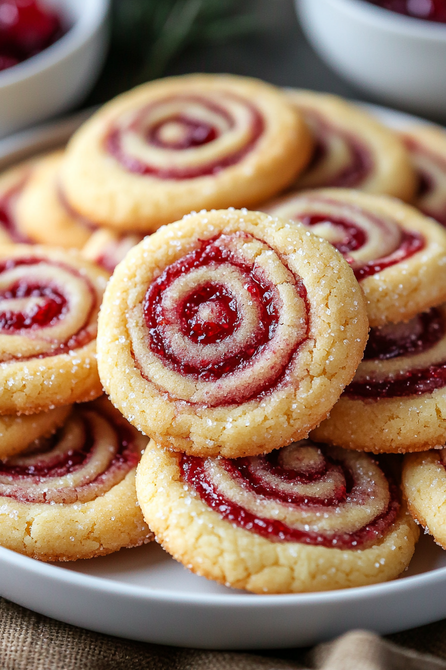 Raspberry Swirl Cookies