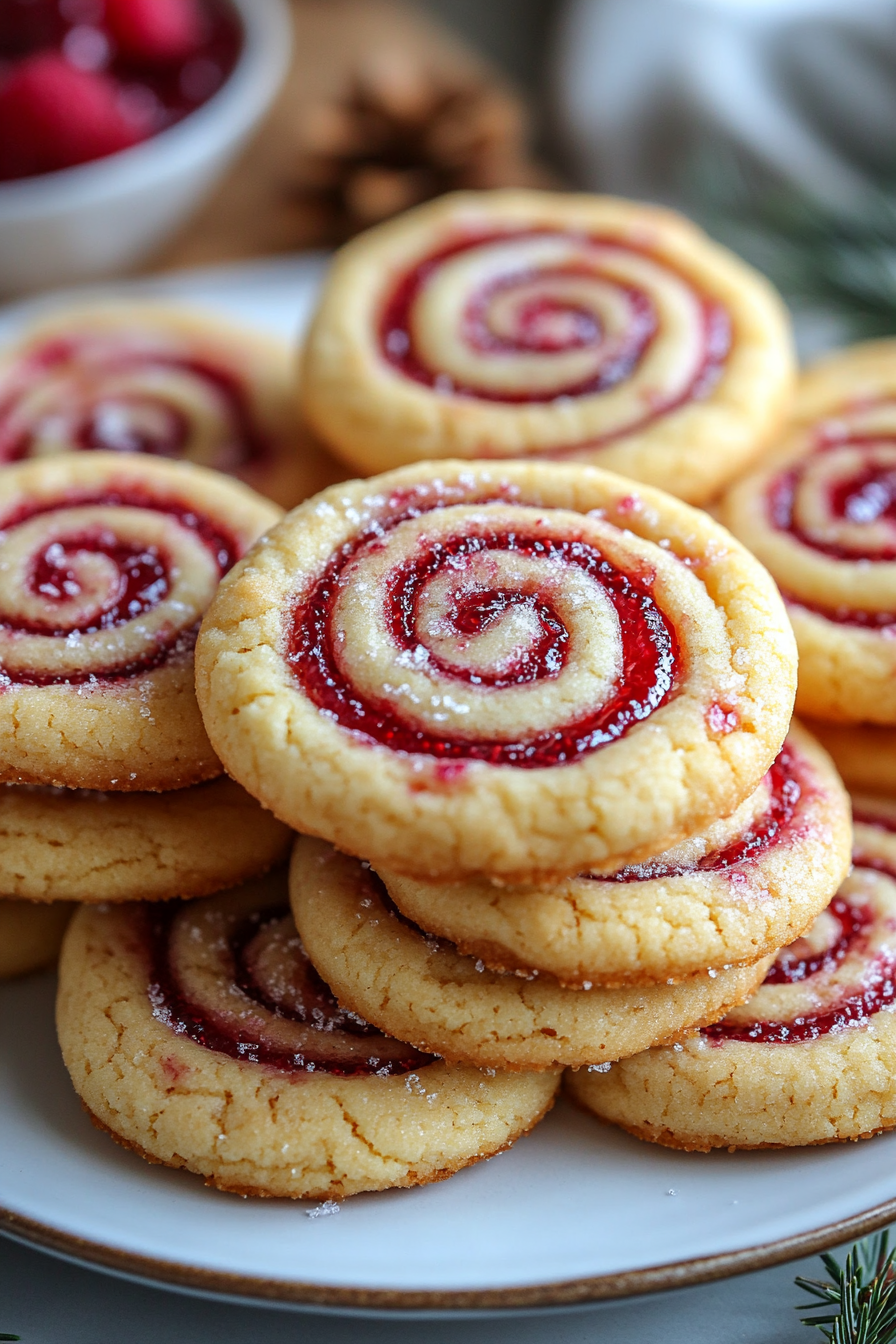 Raspberry Swirl Cookies