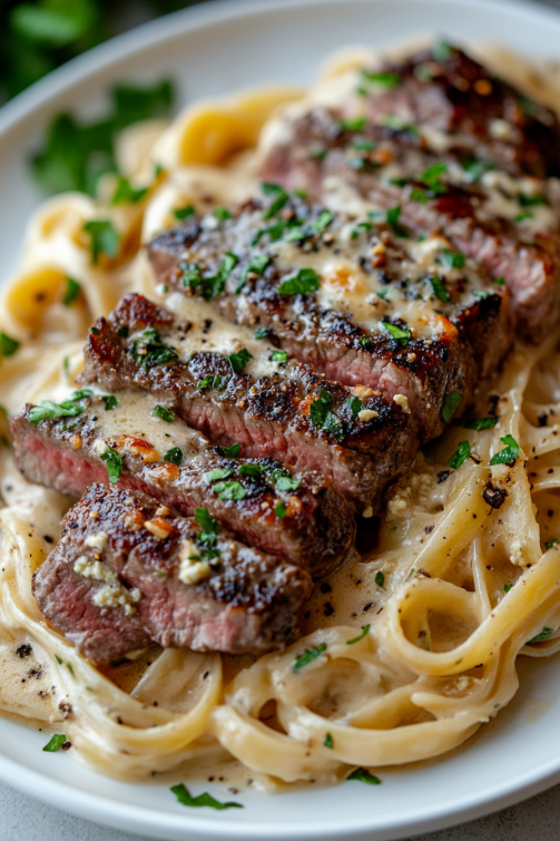 Steak Gorgonzola Alfredo