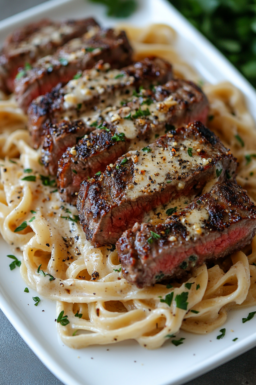 Steak Gorgonzola Alfredo