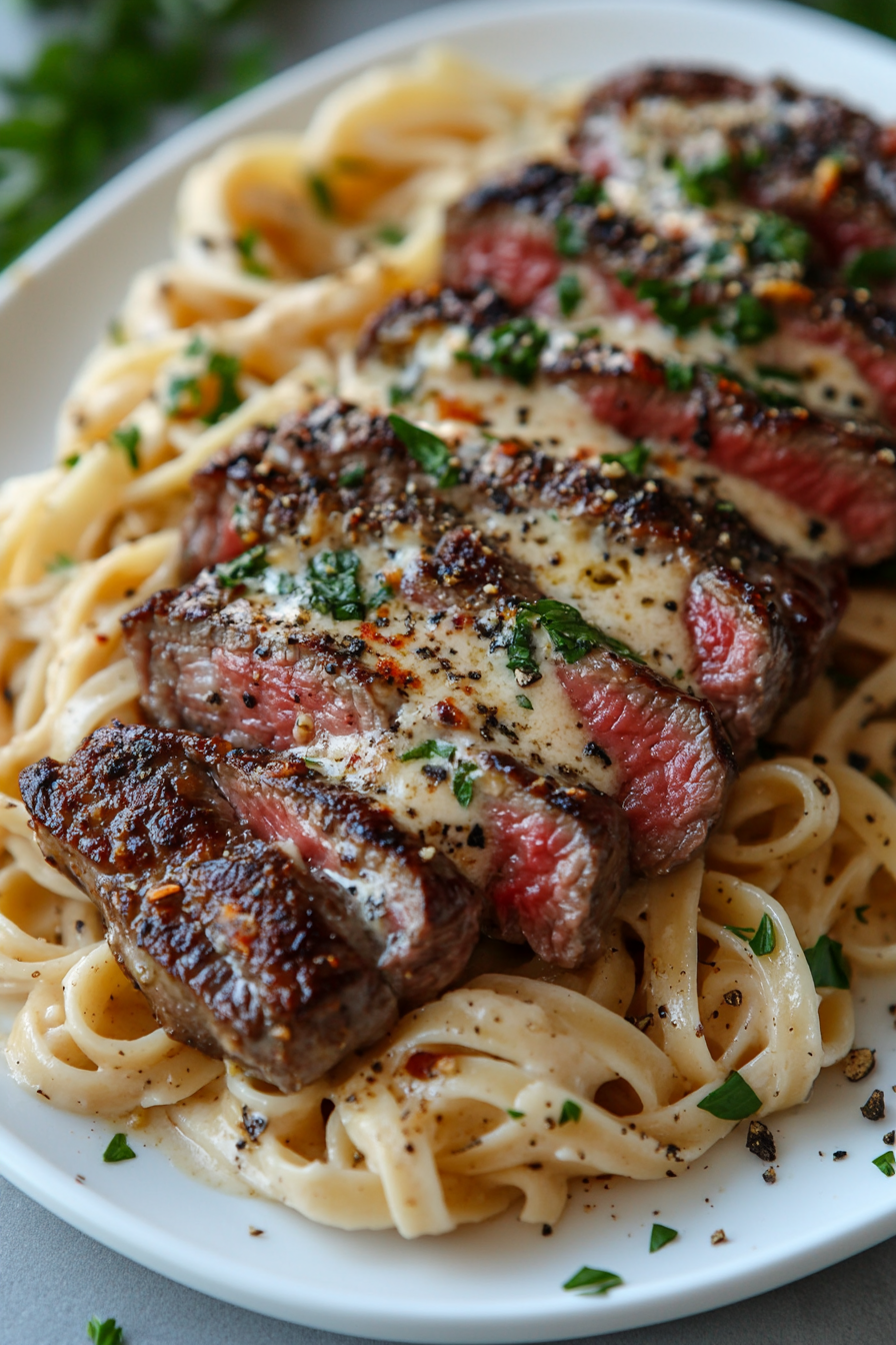 Steak Gorgonzola Alfredo