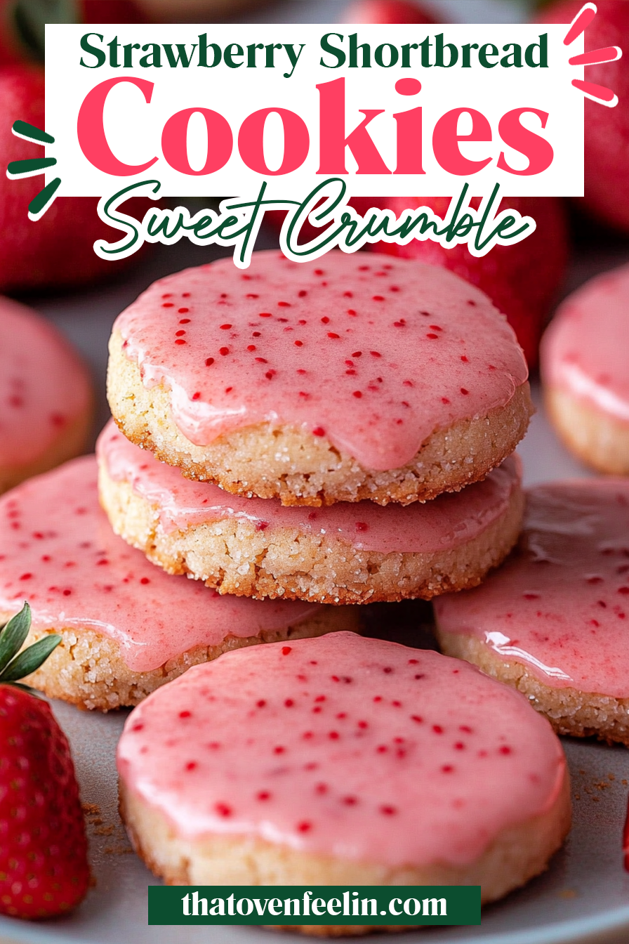 Strawberry Shortbread Cookies