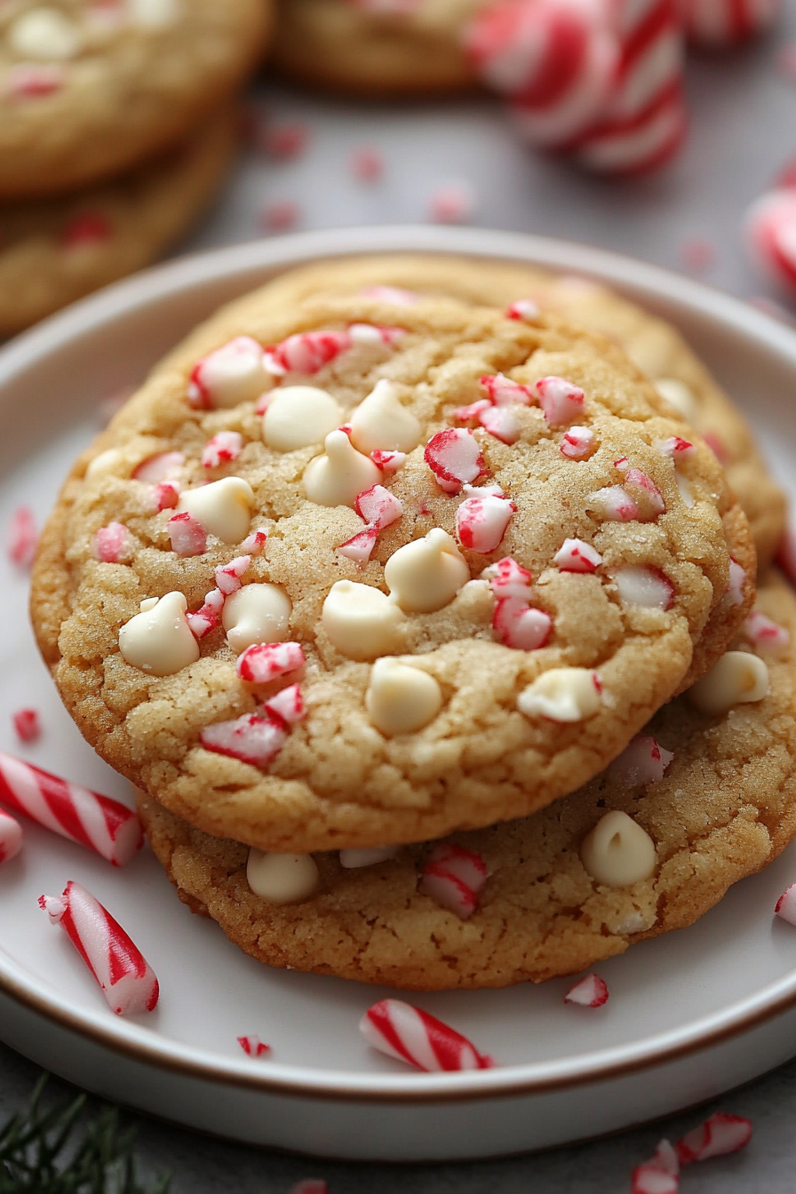 White Chocolate Peppermint Cookies