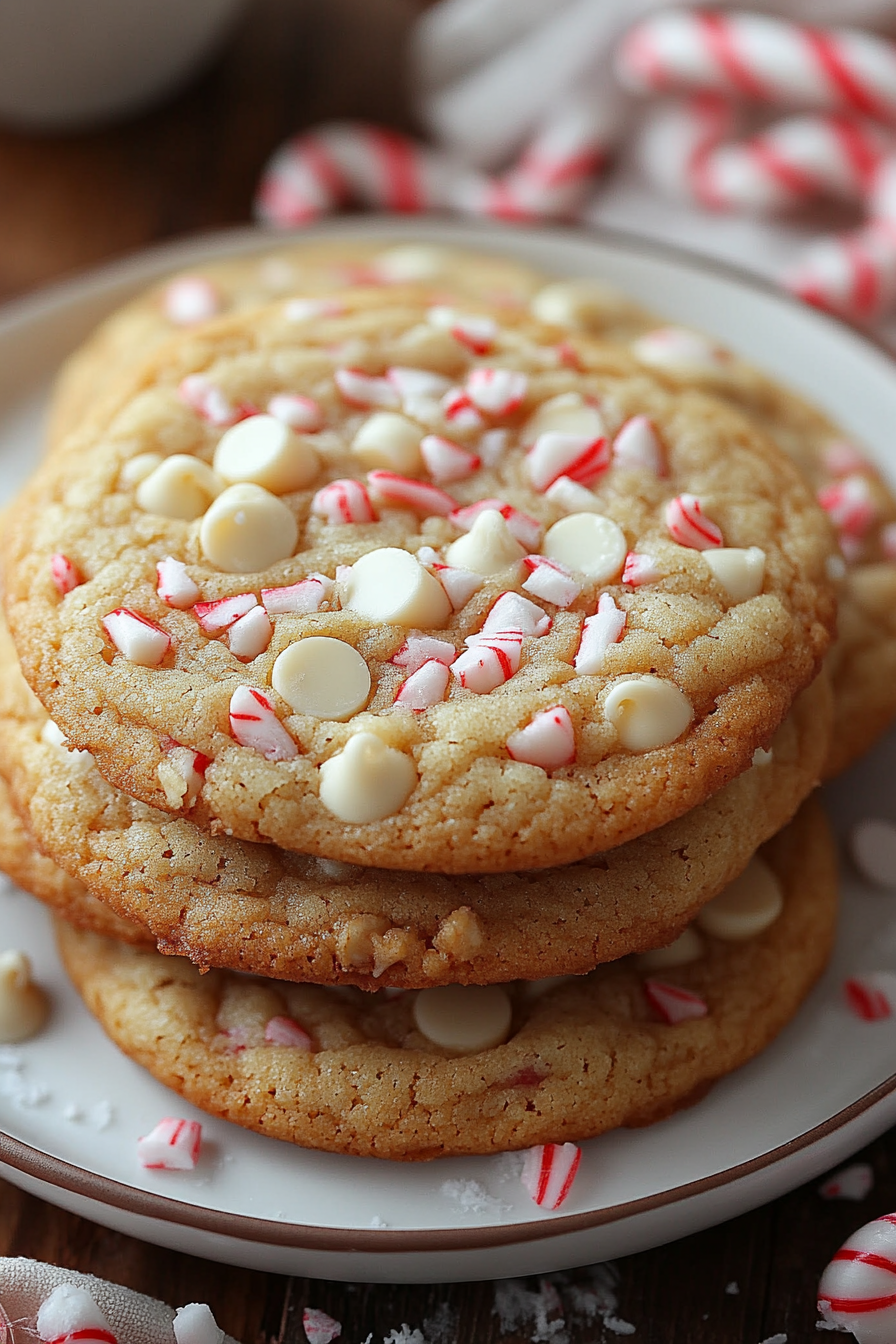 White Chocolate Peppermint Cookies