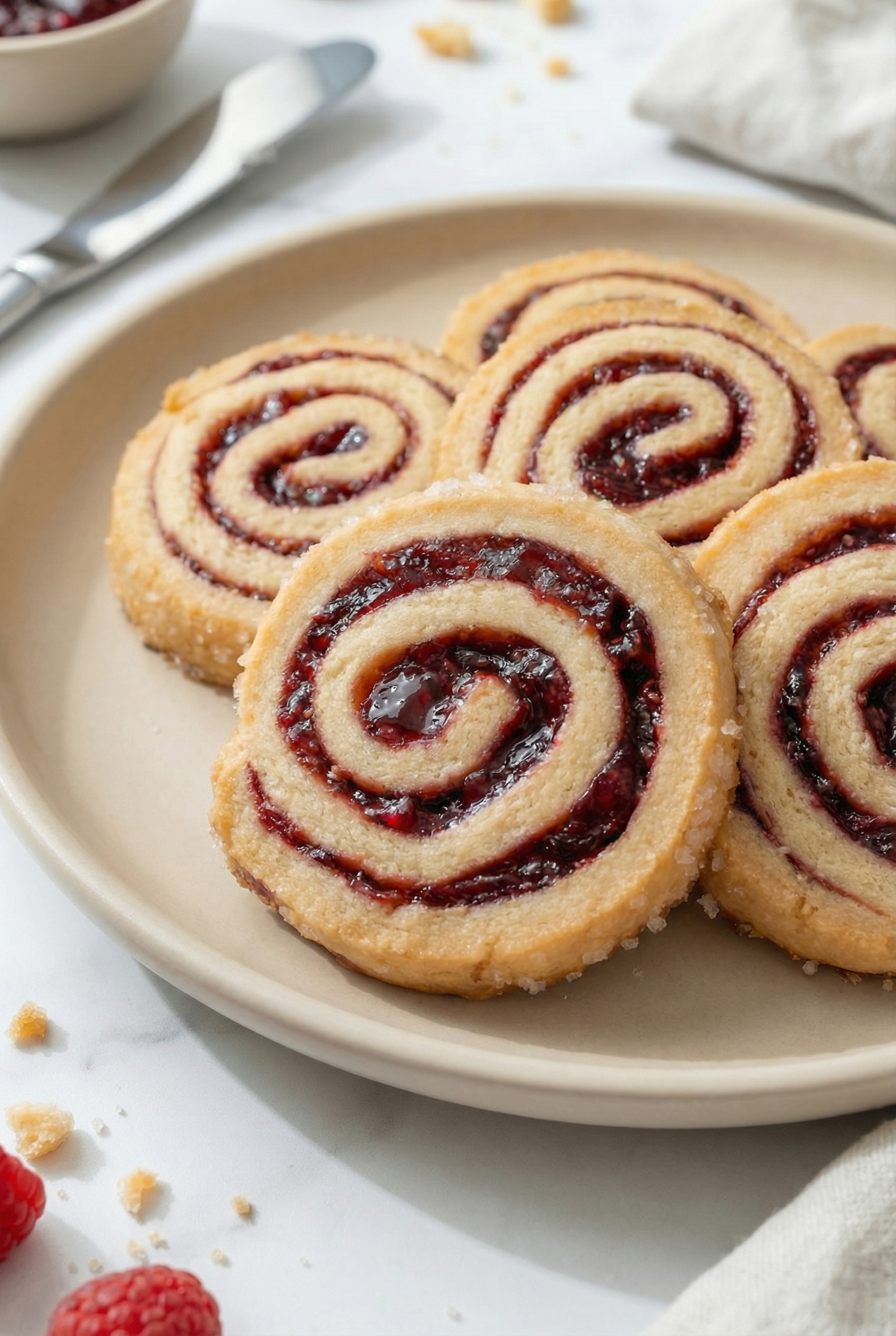 Raspberry Swirl Cookies