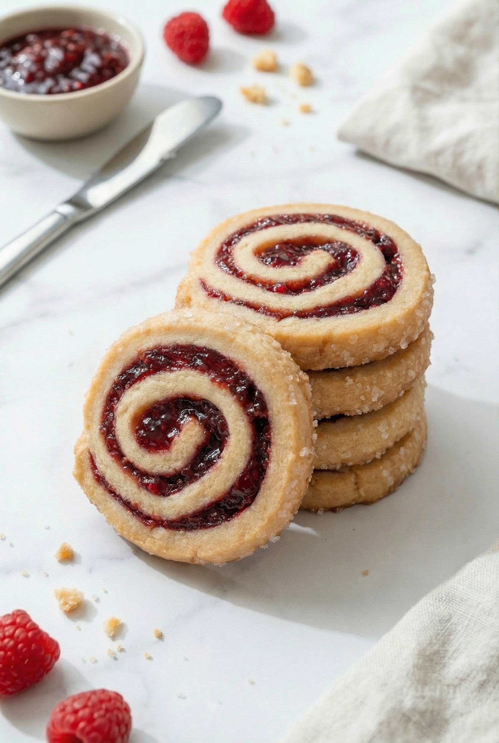 Raspberry Swirl Cookies