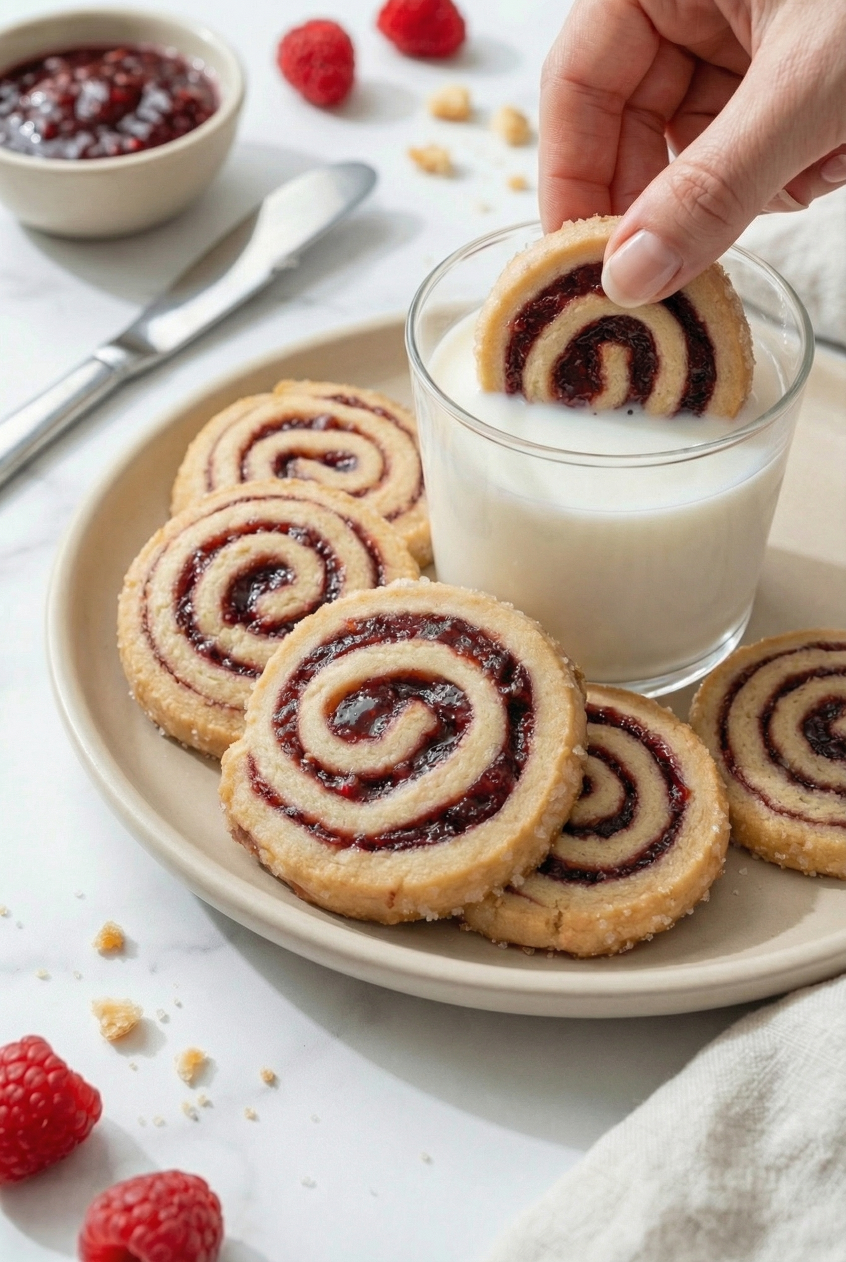 Raspberry Swirl Cookies