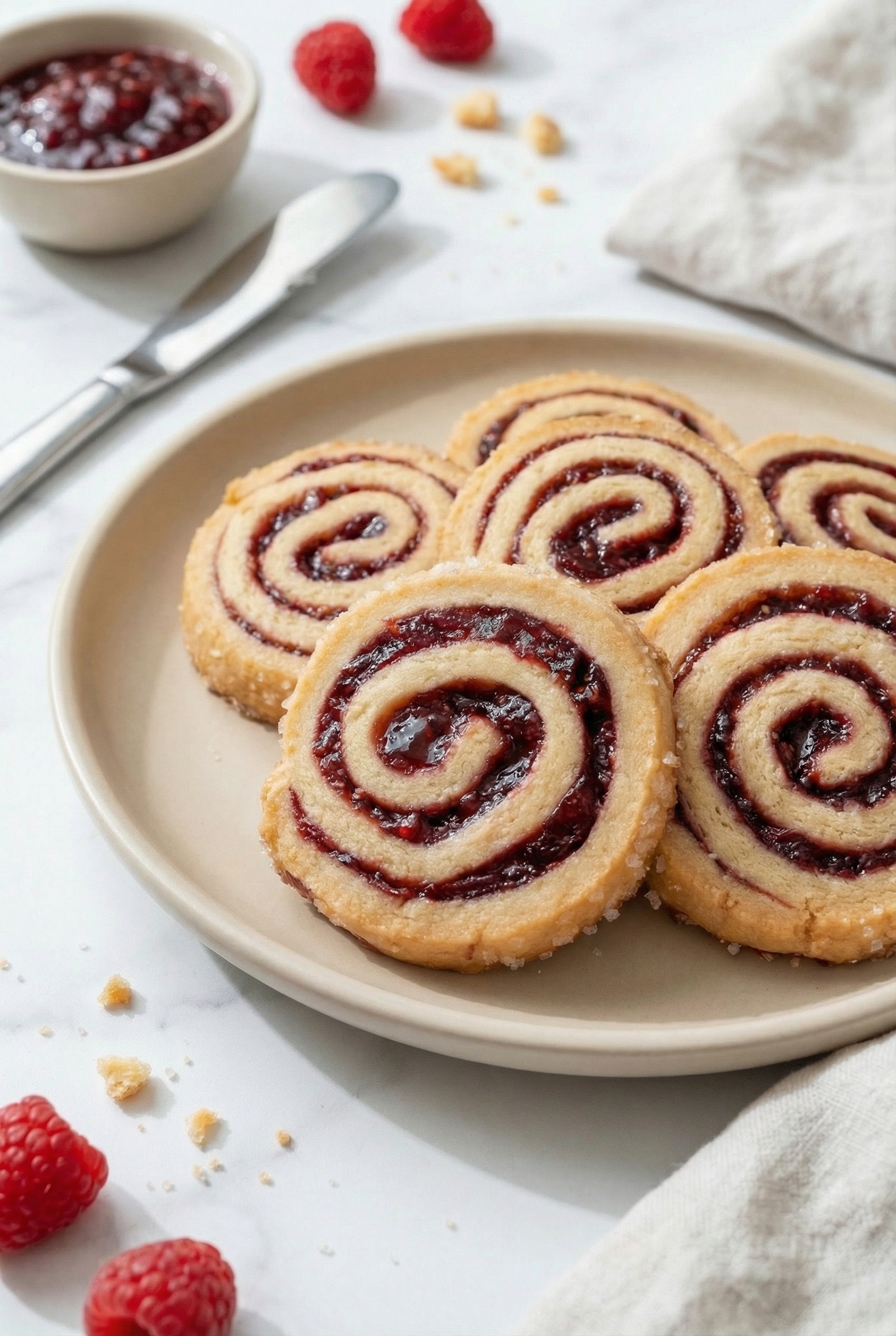Raspberry Swirl Cookies
