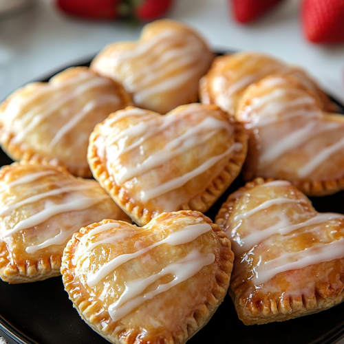 Strawberry heart Hand Pies