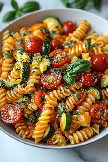 Tomato Zucchini Pasta - That Oven Feelin