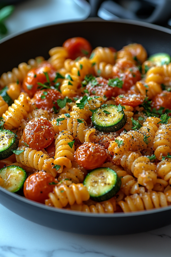 Tomato Zucchini Pasta - That Oven Feelin