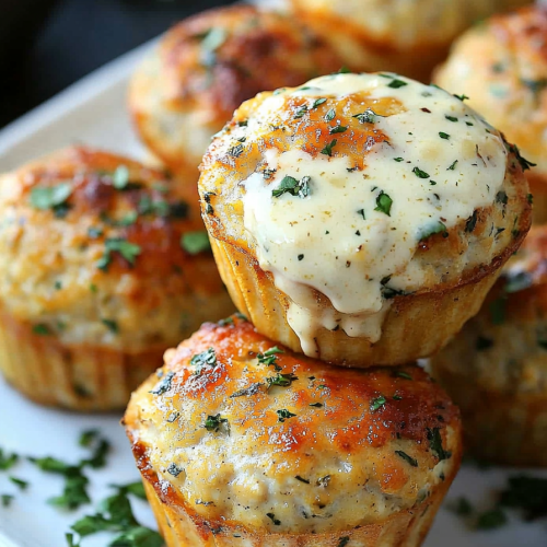 Garlic Parmesan Chicken Meatloaves