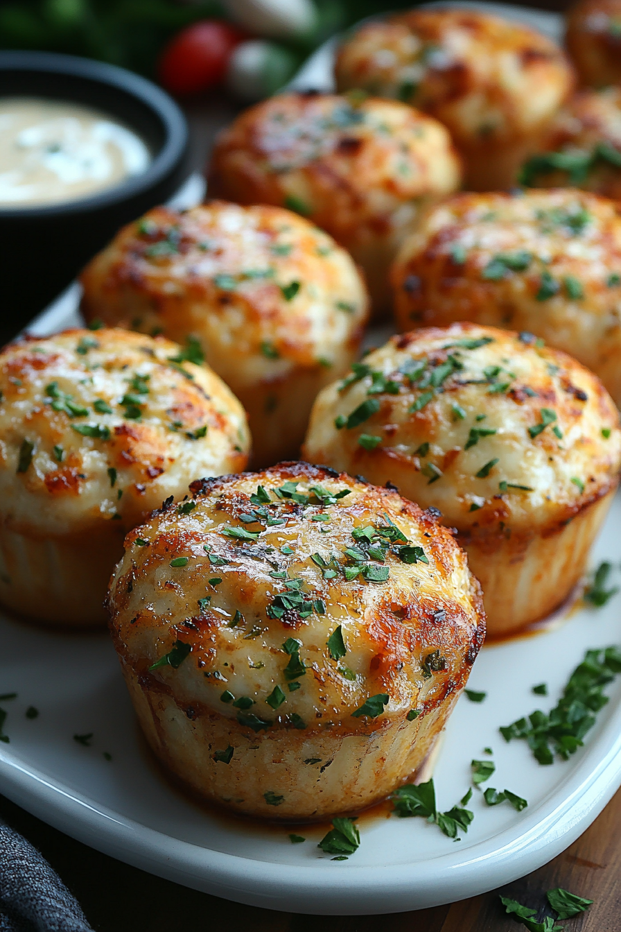 Garlic Parmesan Chicken Meatloaves