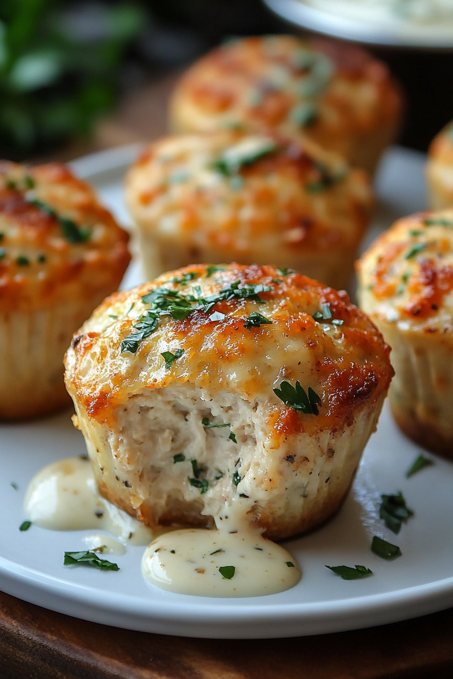 Garlic Parmesan Chicken Meatloaves