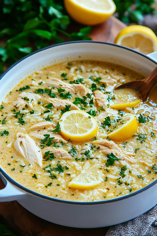 Greek Lemon Chicken Soup (Avgolemono)